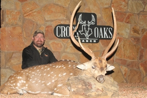 Jeremy with his axis buck hes worked hard to get!