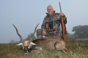 Charles of West Virginia with his blackbuck.