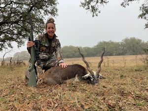 Elizabeth T. with her Blackbuck.