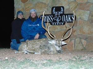 Brian and his wife Maria celebrating his Axis Buck.