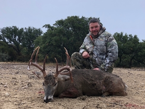 Ryan Sherman with his 130 inch 11 point Drop Tine Buck!