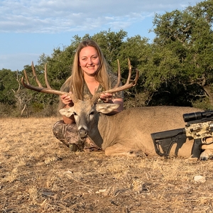 Brittany VanLiew with her first ever deer! 26 inch wide 143 gross score 10 point. Great job Brittany!