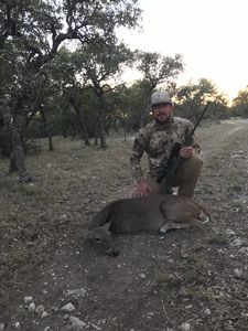 Pete S. with his Whitetail Doe.