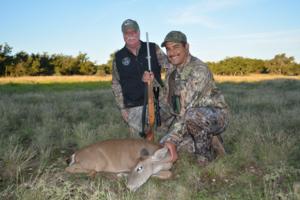 Jose Rojas took this whitetail doe, with friend Dean Horton.