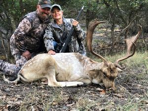 Frank and Judy, with her Fallow Buck.