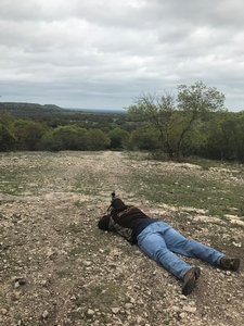 Bobby Getting ready for some long distance shooting.