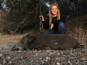 Brittany with her Pig taken on the trip.