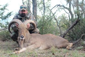 Rick Lawson with his Aoudad after a great spot and stalk hunt.