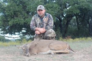 Robert with his doe.