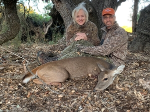 A whitetail doe to finish up Bernie and Cathys hunt in Texas!