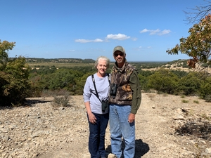 Bernie and Cathy enjoying the ranch views.