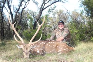 Axis Buck taken by Josh Goff on a spot and stalk hunt.