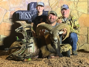 Grandad, Father, and Son with Jeremy's awesome Red Sheep Ram!