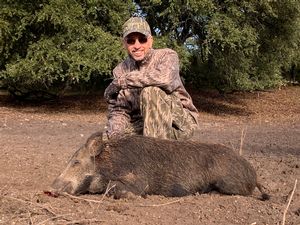 Bernie with his Pig.