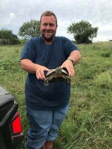 Turtle Rescued and returned to a pond by Bobby!