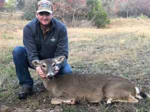 Chris with his Whitetail Doe.