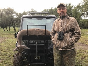 Bernie with one of his 4 whitetail does taken on the hunt!