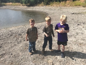 Crew, Croy, and Brawlen exploring the ranch!